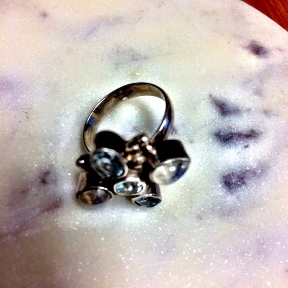 Rainbow moonstone and topaz ring. - Picture 3 of 6